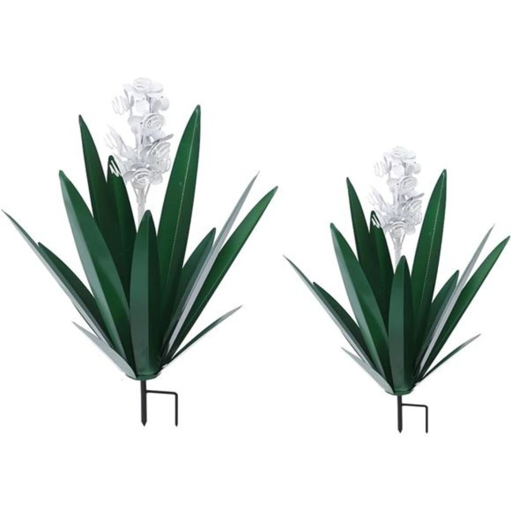 2pcs Tequila Rustic Sculpture DIY MetalAgave Plant Home Decor Rustic HandPainted
